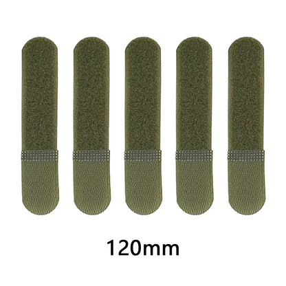 Tactical Nylon Straps Cable Ties Strap 5PCS Webbing Organizer Fix Hook Loop Grip Wrapping Cord Reusable Backpack Velcro Zip Ties
