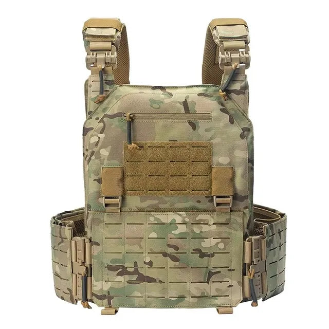 Tactical Vest 6094 Fast detachable light laser cut outdoor hunting black gear carry vest of high quality 1000d nylon