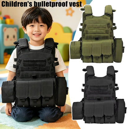Children Bulletproof Vest Level III Camouflage Tactical Body Armor Breathable Multi Functional 6094 Vest Stab Proof