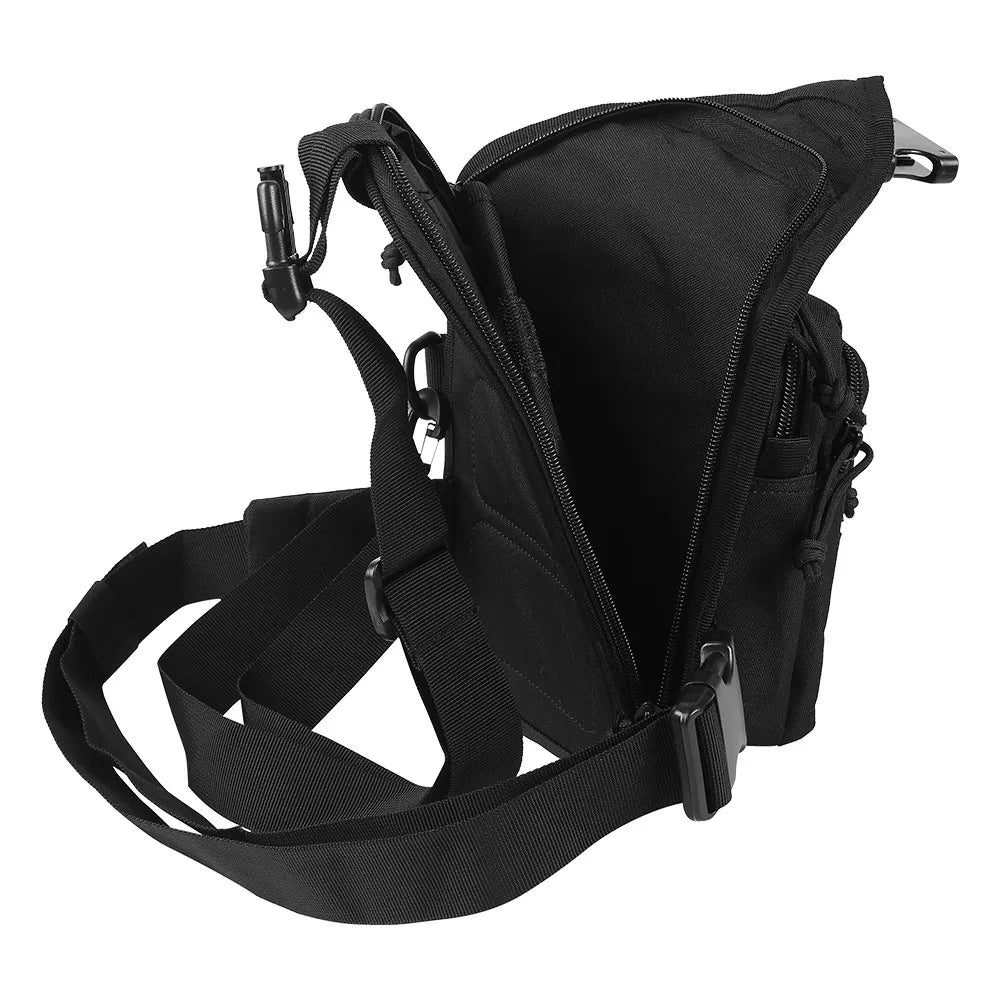 900D Nylon Tactical Sling & Leg Bag Quick Release Buckle Hook&Loop Panel Concealed Carry Handgun Holster For Shooting Hunting
