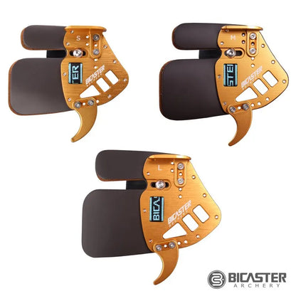 Bicaster ASA Archery Competition Finger Tab Guard Protection Genuine Leather+Aluminum S/M/L LH/RH Archery Bow Hunting accessory