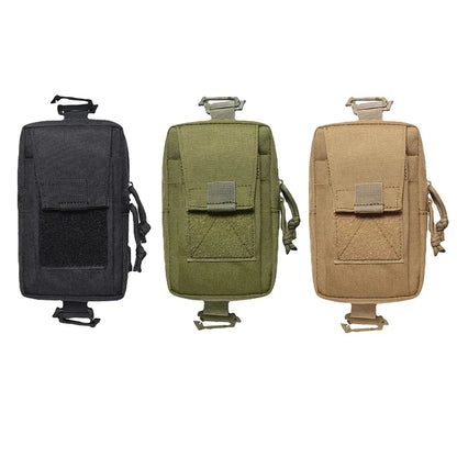 Molle Backpack Strap Phone Holder Waist Pouch for Outdoor Sports Running Camping Hiking Hunting - EDC Tool Organizer