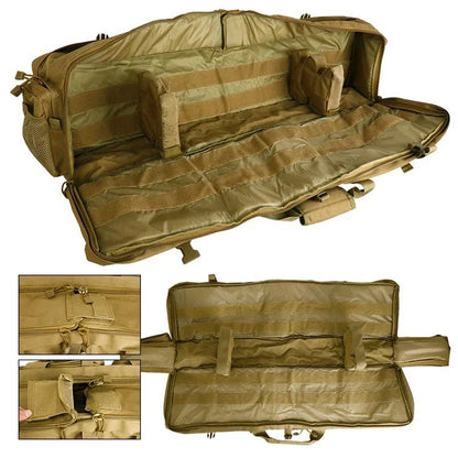 M249 Tactical Gun Bag Large Capacity Hunting Shooting Gun Case Protective Foam Pad Airsoft Double Rifles Carry Shoulder Bag Gear
