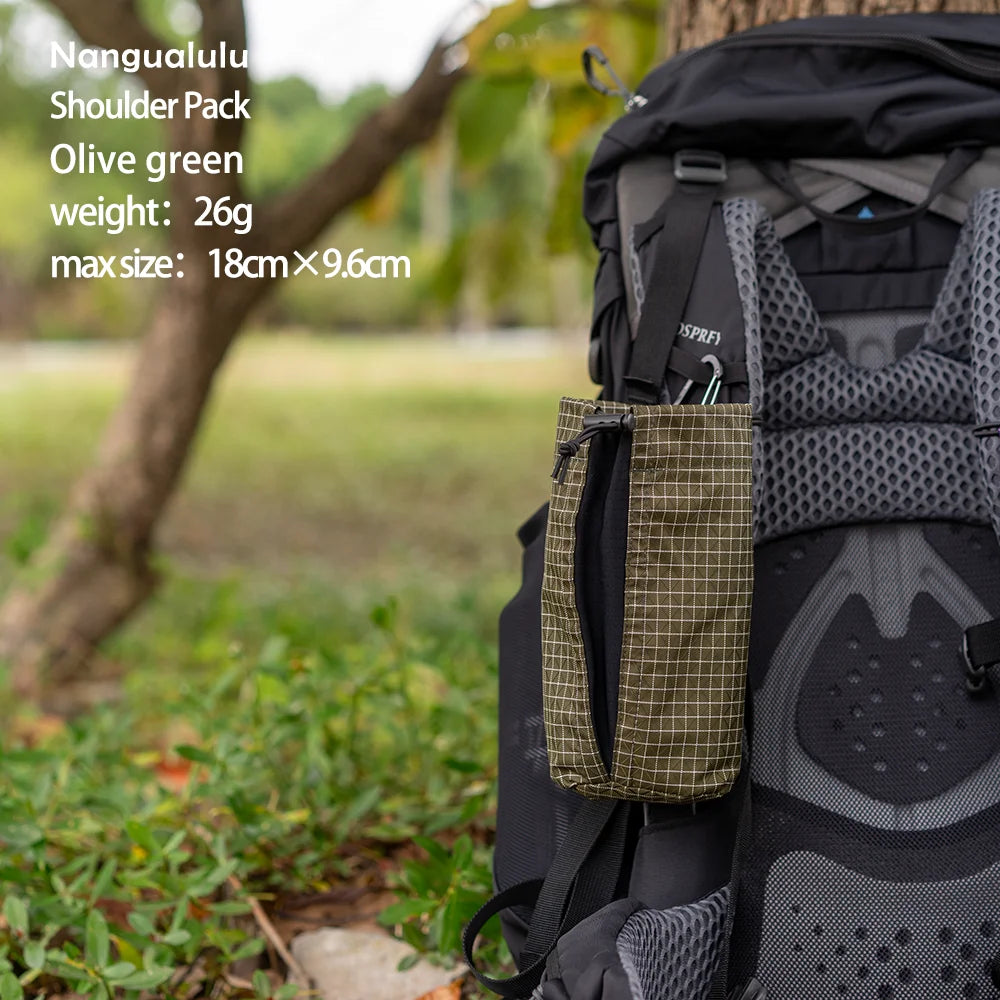 Shoulder Strap Water Bottle Pouch Outdoor Hiking Adjustable Elastic Bottle Holder Ultralight Backpack Attachment Pocket