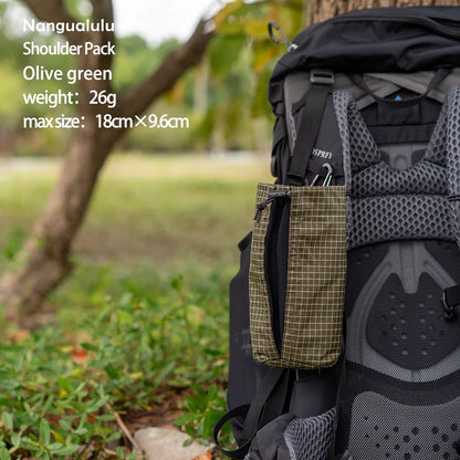 Shoulder Strap Water Bottle Pouch Outdoor Hiking Adjustable Elastic Bottle Holder Ultralight Backpack Attachment Pocket