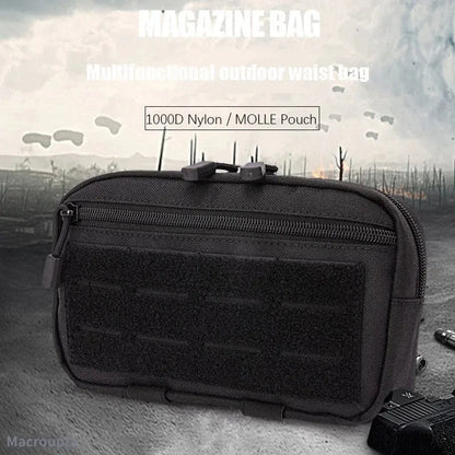 Tactical MOLLE Pouch EDC Utility Bag First Aid Kit Holder Outdoor Sports Waist Pack for Hunting Camping Emergency Gear