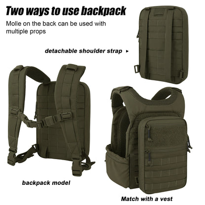 KRYDEX Tactical Hydration Pack 1.5L 50oz Water Bladder Carrier MOLLE for Vest Hydro Backpack Outdoor Travel Camping Accessories