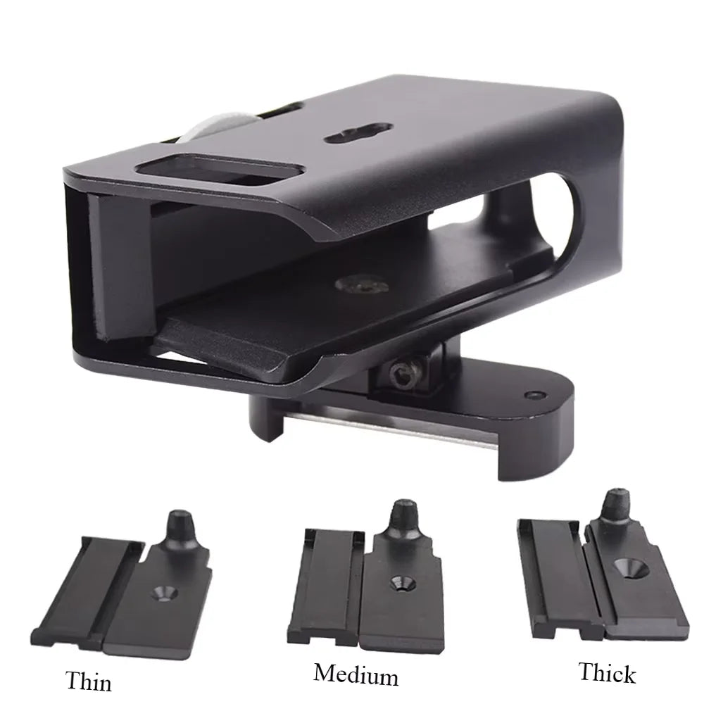 IPSC Aluminum Magazine Pouch, CNC Machined, 360° Multi-Angle Adjustable Quick-Draw Holster for Glock,1911, Hi-Capa & More Pistol