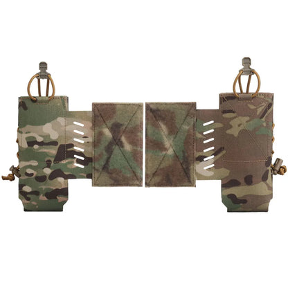 2PCS Radio Pouch Shock Cord Retension Chest Rig Side Bag Hanging Side Bag Expands Walkie Talkie Storage for AN/PRC-148/152/163