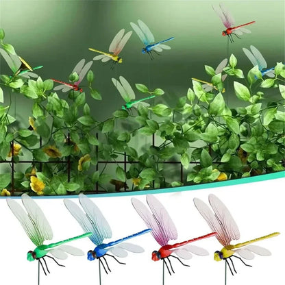Simulation Dragonfly Shape Decoration Clip Creative Outdoor Garden Lawn Yard Ornament Insect Fly Repellent Home Landscape Decor