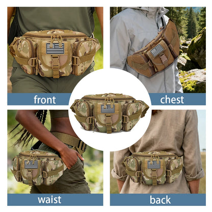 Outdoor Sports Hunting Waist Bag Multi functional Chest Bag Durable and Durable