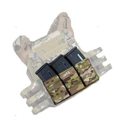 Triple Medium 5.56 Magazine Bag, Tactical Vest Magazine Bag, M4 KYWI MAG Magazine Bag, Tactical Hunting Airsoft equipment