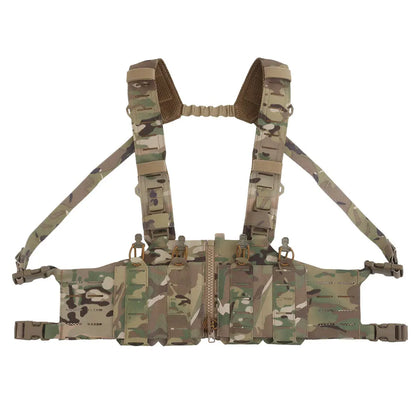 Tactical SF Vest Chest Rigs Lightweight Camouflage MOLLE Militar Hunting Airsoft Assault Vest with Mag Pouch H-Style Strap