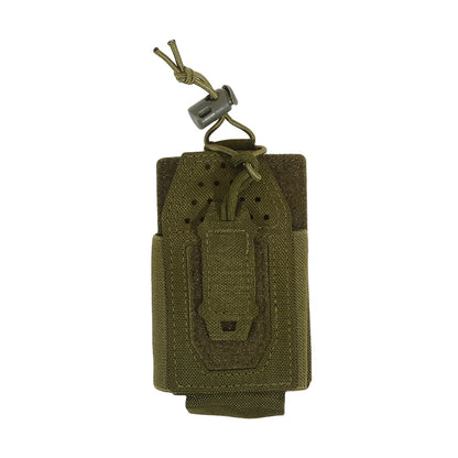 Portable MOLLE Radio Pouch for Walkie Talkie Open Top Quick Release Interphone Holder Bag Communication Gear for Hiking Camping