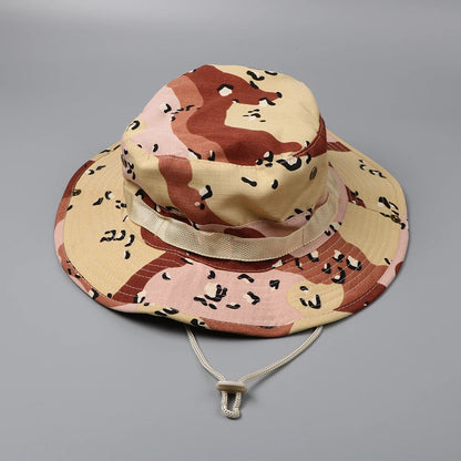 59CM Camouflage Tactical Cap Boonie Hat Caps Men Outdoor Sports Sun Bucket Cap Fishing Hiking Hunting Hats