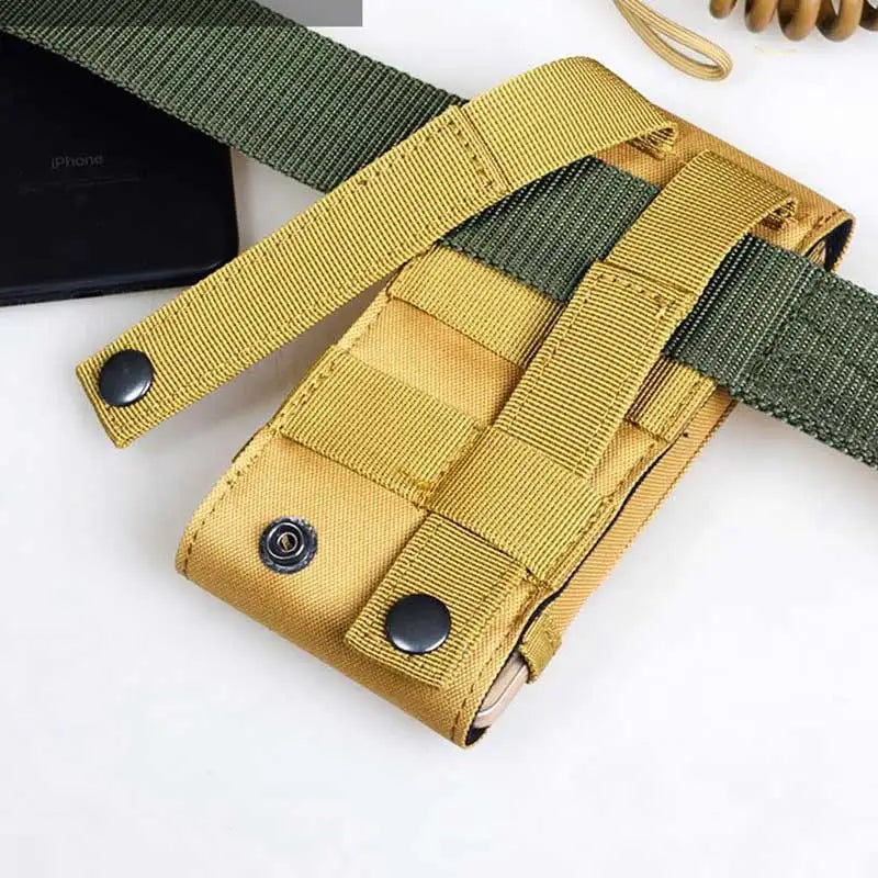 Tactical Phone Bag Molle Sport Waist Belt Phone Pouch Outdoor Waterproof Nylon EDC Mobile Phone Bag Sport Hunting Camo Bags