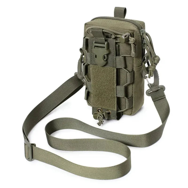 Molle EDC Water Bottle Pouch Canteen Kettle Carrier Holder Outdoor Sports Phone Holder Travel Camping Hiking Hunting Waist Bag