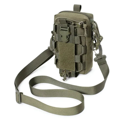 Molle EDC Water Bottle Pouch Canteen Kettle Carrier Holder Outdoor Sports Phone Holder Travel Camping Hiking Hunting Waist Bag