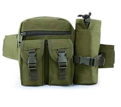 Tactical Waist Belt Bag Nylon Outdoor Fanny Pack Hiking Camping Hunting Water Bottle Holder Phone Pouch Running Sport Waist Pack
