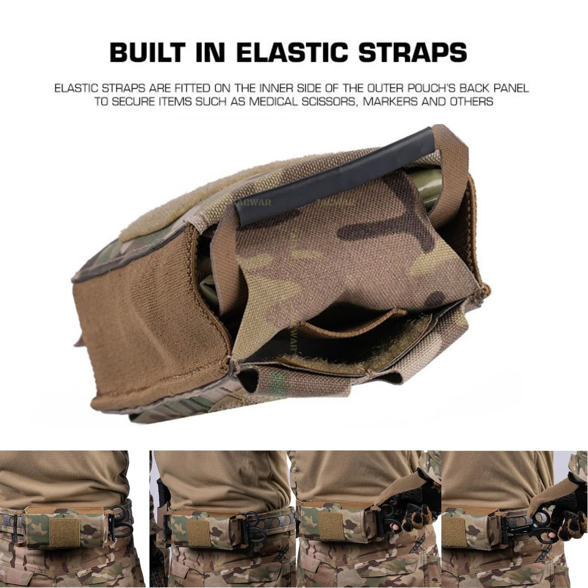 Tactical Trauma Pouch IFAK Individual First Aid Kit EDC Medical Rapid Bag for Airsoft Plate Carrier Belt