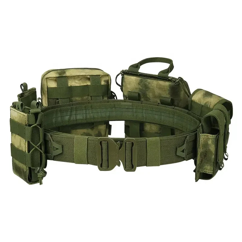 Tactical Vest Tactical Combat Duty Utility Belt Tactical Waist Bag 8 in 1 ATFG MOX Camouflage Molle Combat Belt With Pouches