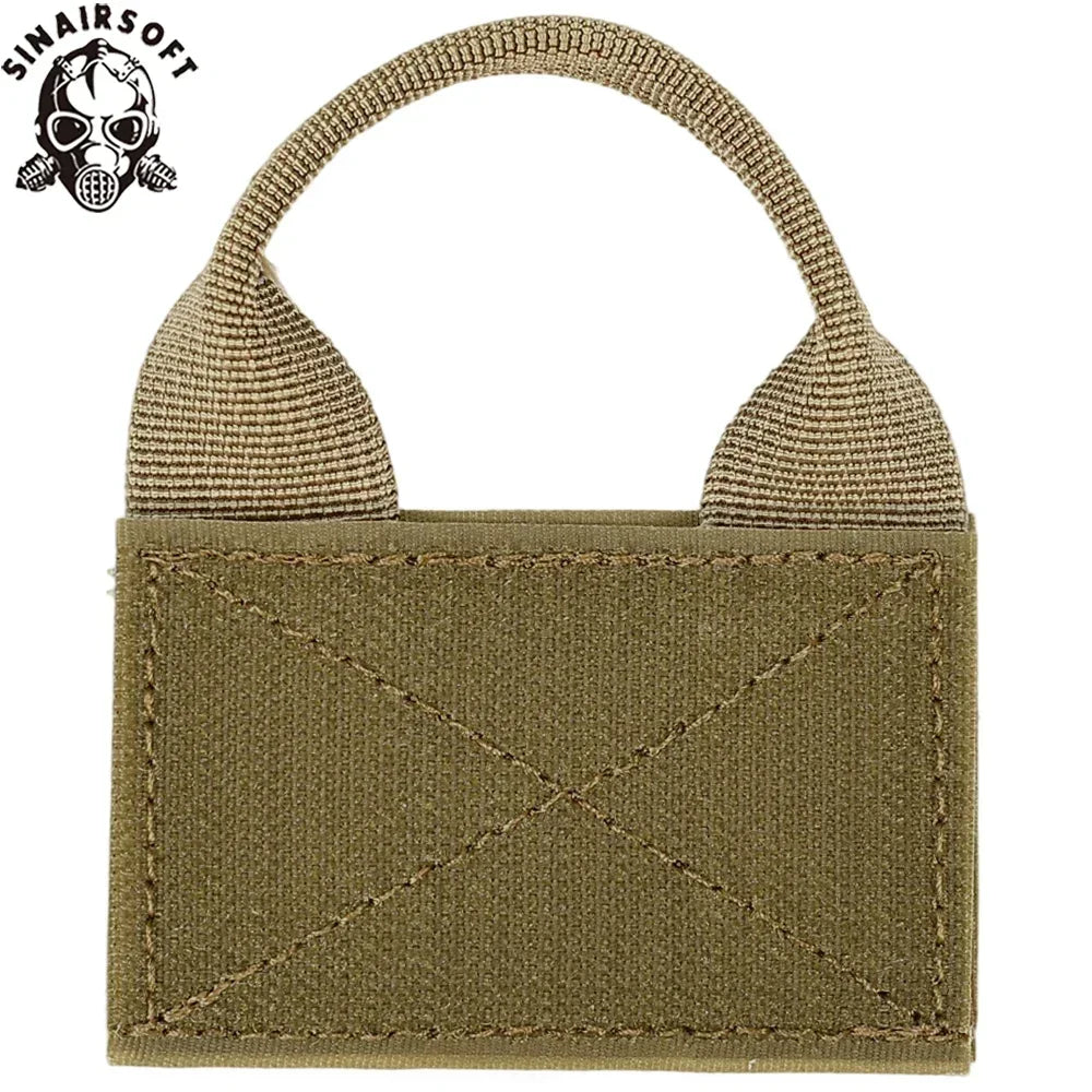 Tactical Backpack Vest Patch Molle Adapter Panel Hook And Ring Converter With Attached ID Patch DIY Patch Bag