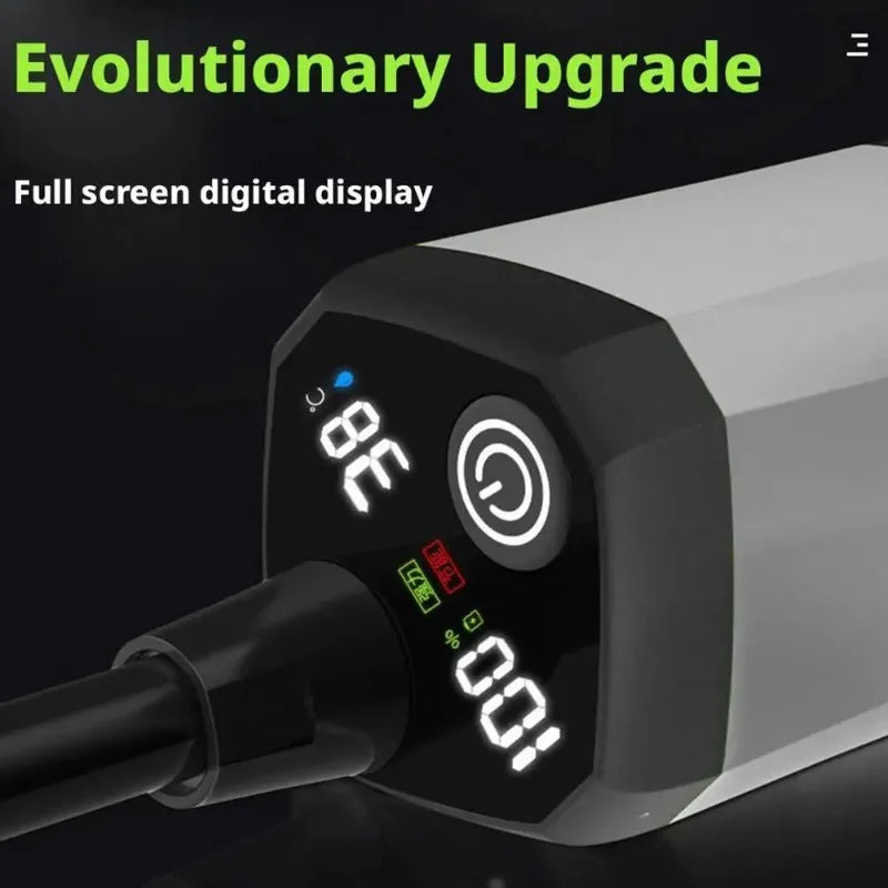 Portable Camping Shower 6000mAh Rechargeable Electric Shower with LED Display for Outdoor Travel Hiking