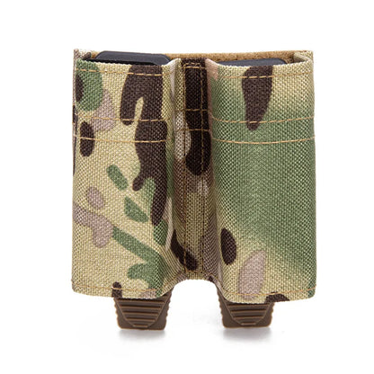 1Pc 1000D Nylon MOLLE Double 9MM Mag Pouch Fit GLOCK Hunting Airsoft CS Tactical Magazine Holder Support Clip Holsters Pouches