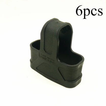 6pcs Tactical 5.56 Fast Magazine Rubber Holster Mag Pull Assist Cage Loops NATO Skull M16 AR15 Paintball Airsoft Gun Accessories