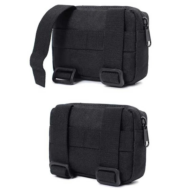Double Layer Military EDC Pack Men Tactical Molle Waist Belt Nylon Hip Pouch Fanny Pack Camping Hunting Accessories Waist Bag