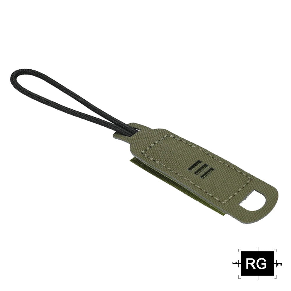 Tactical Zipper Pulls Hook and Loop Backpack Tab Handle Cord Molle 500D Nylon Laser Cut Hunting Bag Accessories