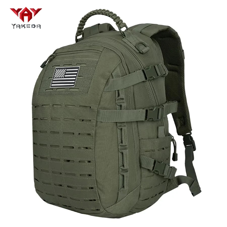YAKEDA Laser Cutting MOLLE Outdoor Backpack Wear resistant and Durable Large Capacity Mountaineering Bag
