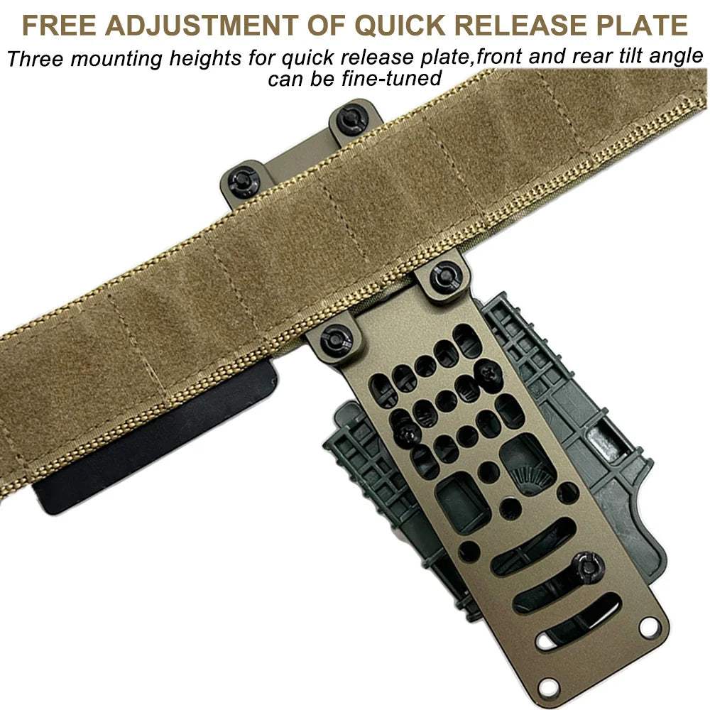 Tactical Drop Leg Carry Platform Metal Modular Adjustable Pistol Holster Adapter Compatible QLS Airsoft Adapter Accessories