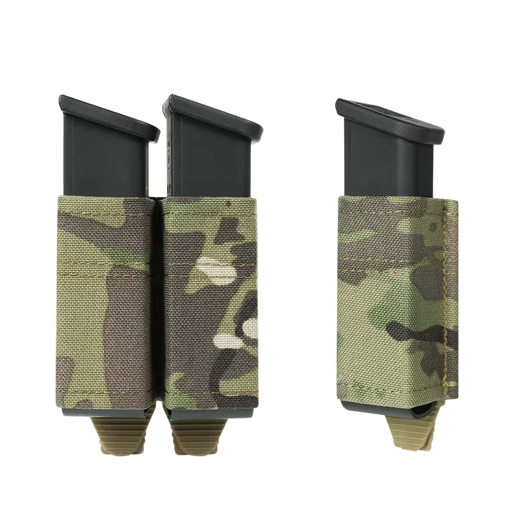 Ophidian MOLLE Mag Pouch FAST 9MM Single/Double Mag Bag Hunting CS Games Air soft Holder With Nylon Support Clip