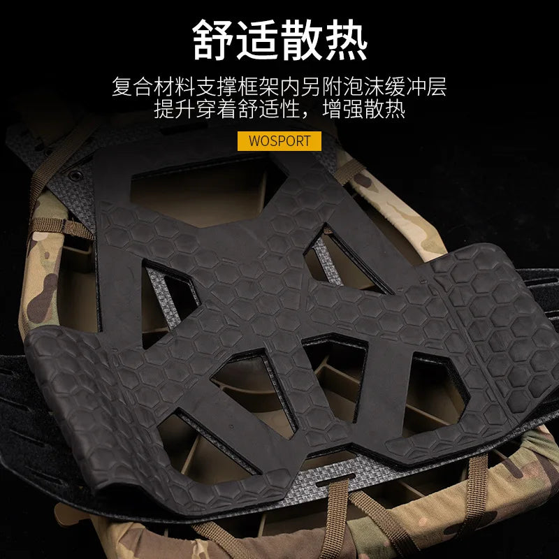 Modular PFM Perforated Lightweight Tactical Vest with Cooling Inner Lining for Outdoor Training