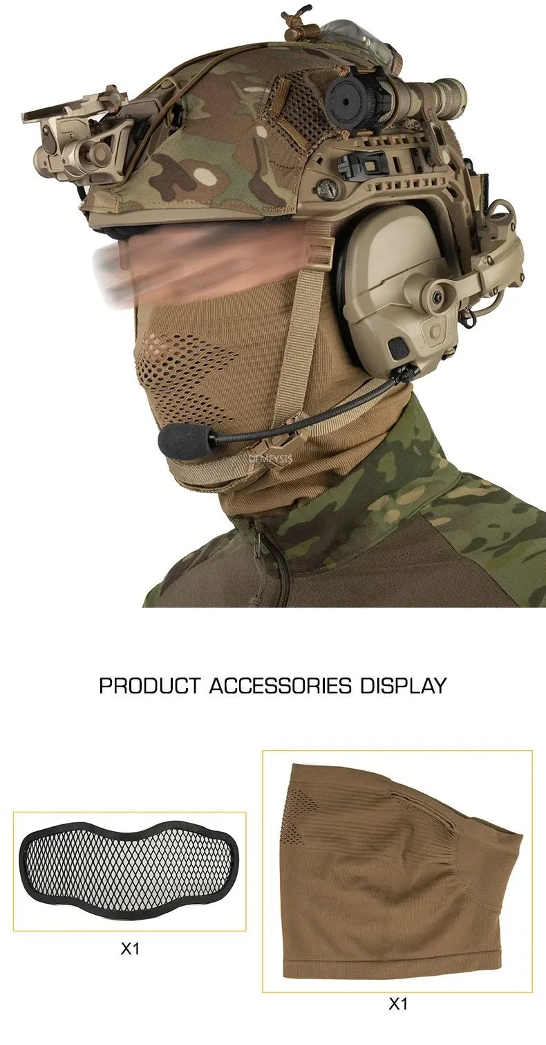 Tactical Steel Mesh Face Mask Breathable Knit Neck Gaiter for Wargame Cosplay Shooting Outdoor Combat Training Gear
