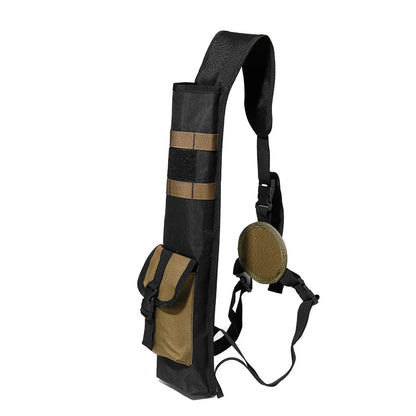 Pskook Archery Lightweight Back Arrow Quiver Dual Use Foldable Compact Hip Arrows Bag with Molle System Pocket Hanged for Hunt