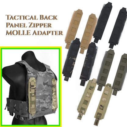 Tactical Back Panel Zipper MOLLE Adapter 500D Nylon Lightweight Versatile For Rear Pack Plate Carrier 3950 Vest Hunting Gear