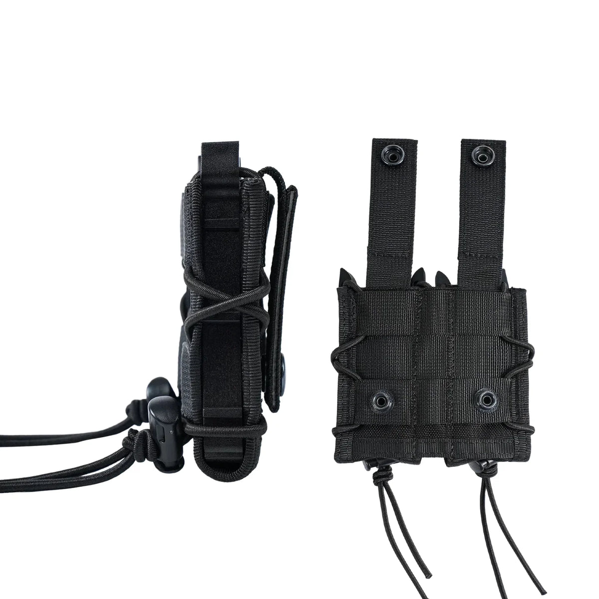 1pc MOLLE Mag Pouch FAST 9MM Double Mag Bag Hunting CS Games Air Soft Holder With Nylon Support Clip