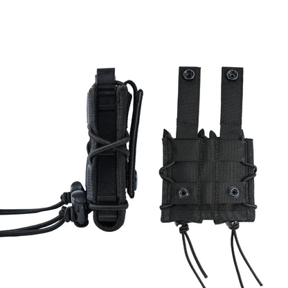 1pc MOLLE Mag Pouch FAST 9MM Double Mag Bag Hunting CS Games Air Soft Holder With Nylon Support Clip