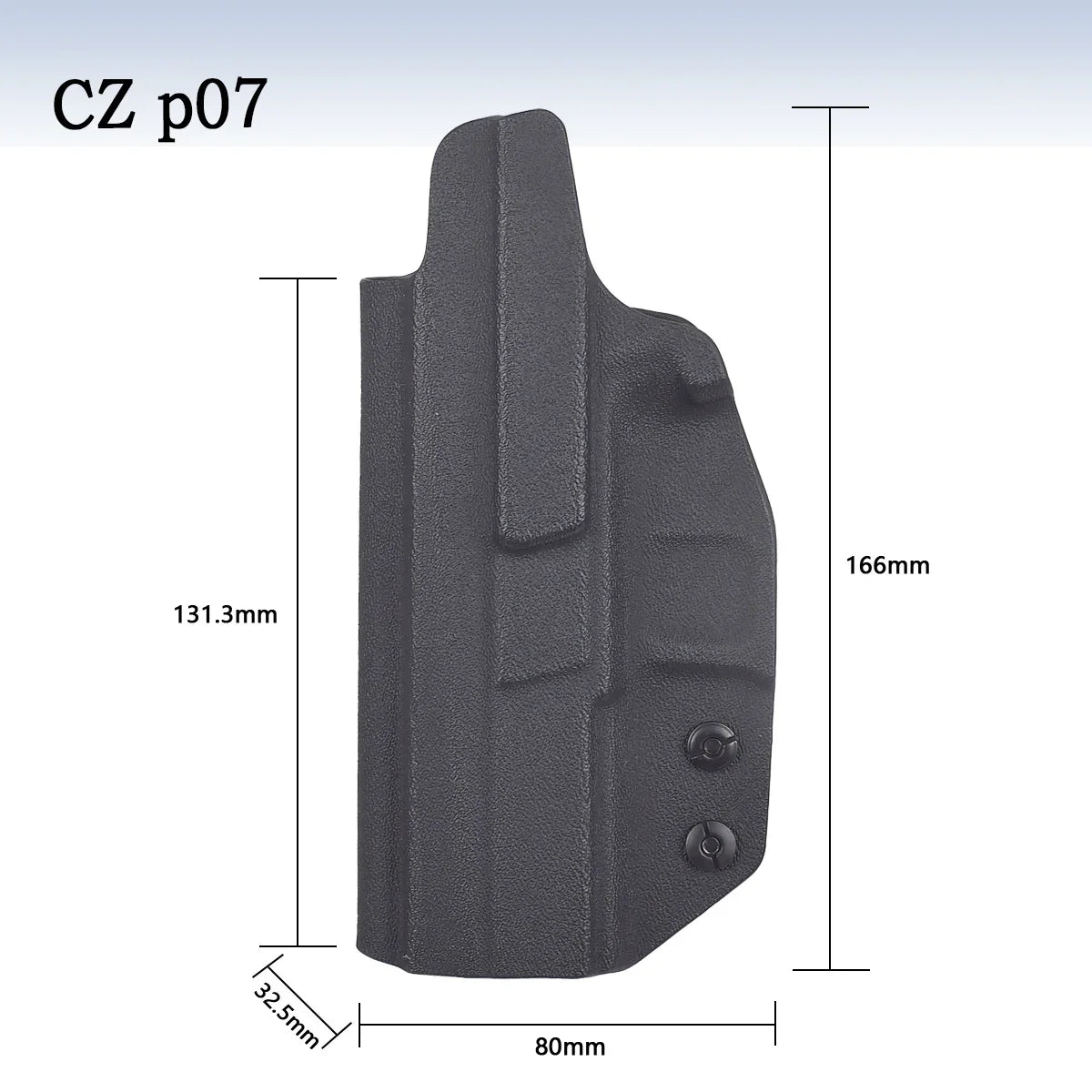 PVC Holster For 1911 Glock 17 19 26 43 43X Tauru M17 P07 P365 PPQ Inside Waistband Concealed Carry Belt Clip Stack Pouch