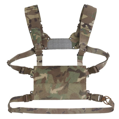 MOLLE Chest Rig Mini V2 H-type Ferro Style Lightweight Chesty Rig Tactical Vest Assault Training Plate Carrier Front Flaps Adapt