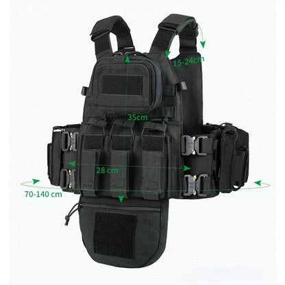 YAKEDA 8280 Multifunctional Full Protection Tactical Vest Snake Buckle Quick Release Outdoor Camouflage Tactical Vests