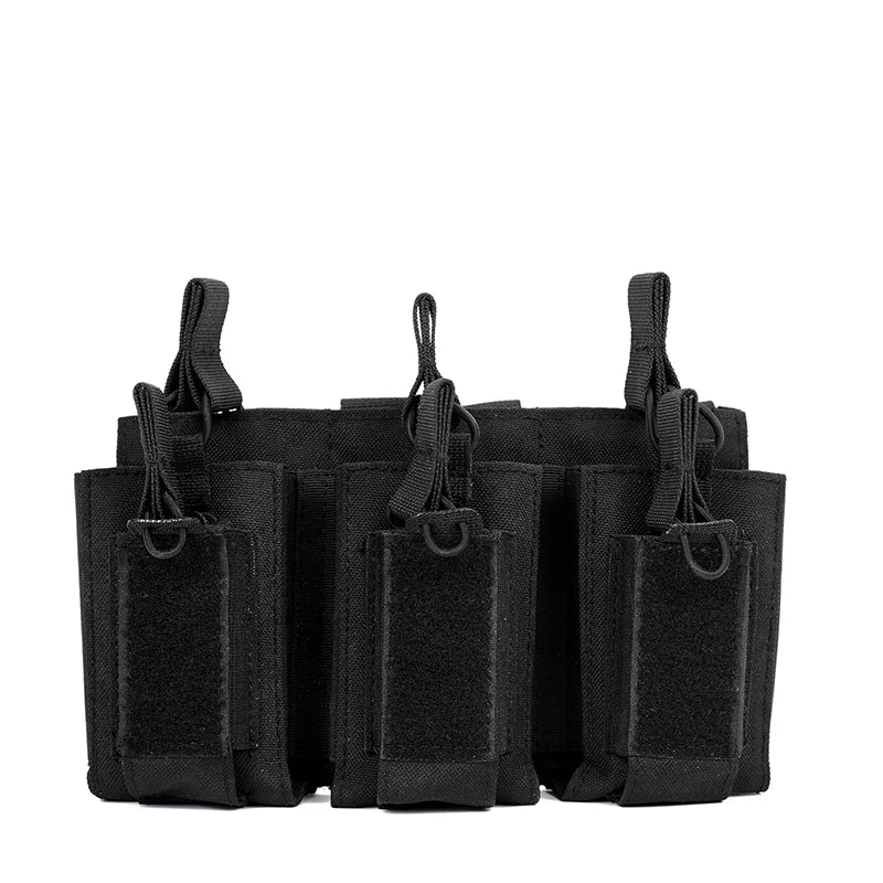 Tactical Mag Holder Triple Mag Pouch Open-Top Mag Pouches Magazine Pouches for M4 M16 AK Molle Backpack Hunting Gear