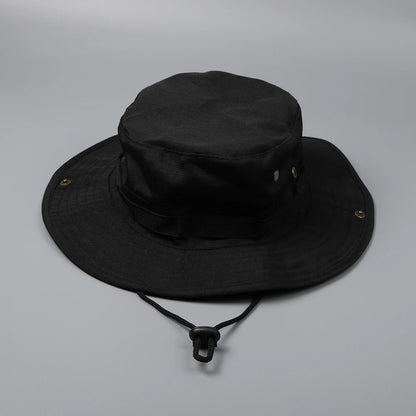 Camouflage Tactical Boonie Hats Camping Climbing Bucket Sniper Hat Men Outdoor Fishing Hiking Cap Sun Protective Boonie Caps