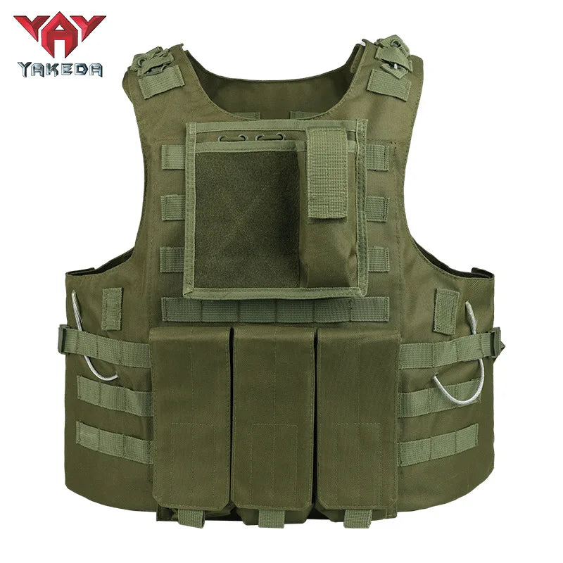 YAKEDA Molle Airsoft Vest Tactical Vest Plate Carrier Fishing Hunting Paintball Vest Armor Vest