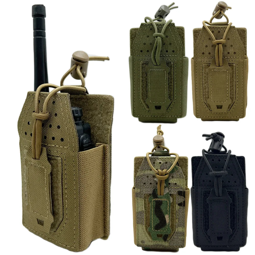 Tactical Radio Pouch Molle Walkie-talkie Radio Pouch Nylon Duty 5.56Magazine Tool Interphone Pouch Hunting Accessories Bag