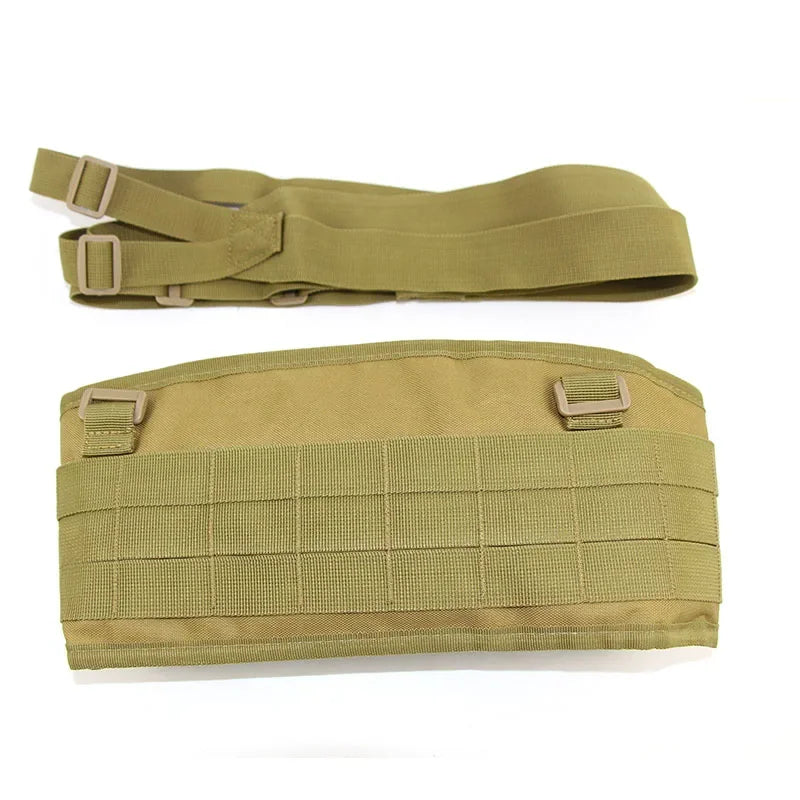 Tactical Molle Waist Belt Vest H-shaped Men Waist Girdle With Shoulder Strap Soft Padded Hunting Adjustable Belt Vest