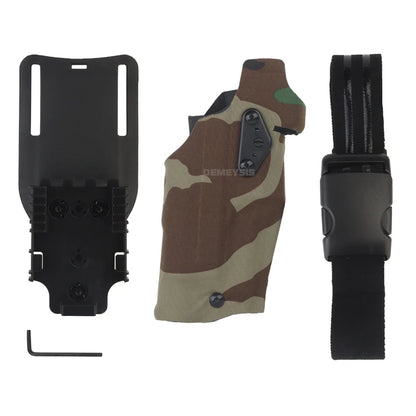 Airsoft Tactical Holster for G17 Gen4 19 with X300 X300U Light Quick Release Pistol Case with Strap Shooting Accessories