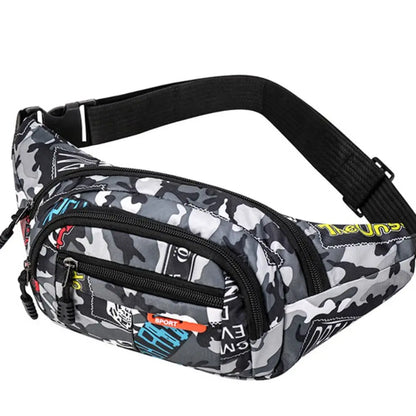 Waterproof Waist Bag Korean-style High-capacity Outdoor Sports Fanny Pouch Canvas Child Banana Bag for Girls Kids Bag